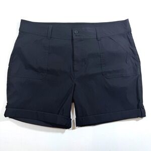 Eddie Bauer Women's Hiking Shorts Black 18 Gorpcore Athleisure Comfy Athletic‎